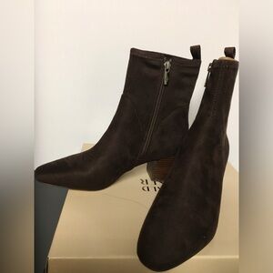 Donald J. Pliner Dark Brown Suede Ankle Booties